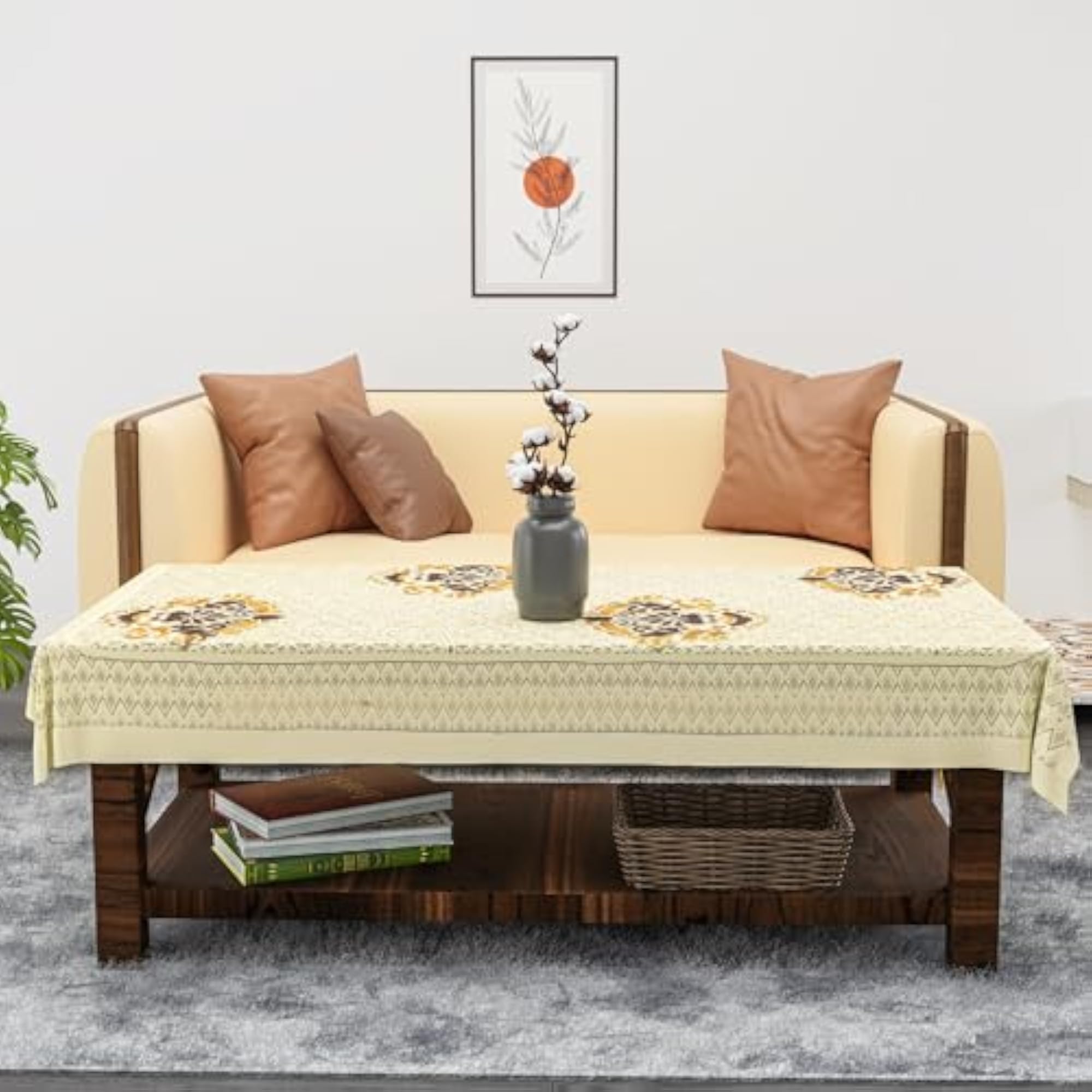 40x60 Inch Net Cotton Center Table Cover Cloth
