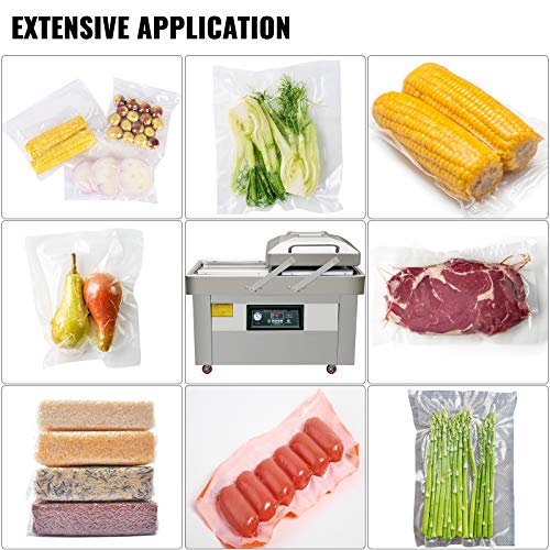Vevor Double Chamber Vacuum Packaging Machine, 24"X18" Chamber Vacuum Sealer Machine, Vacuum Sealer Sealing Machine With Modern Control Panel For Food Preservation, Home, Commercial Using #TOP6