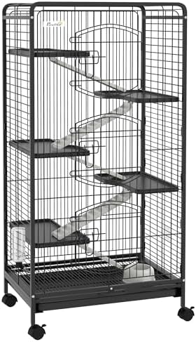 Amazon.com : PawHut 6 Tier Small Animal Cage for Dwarf Rabbits, Pet ...
