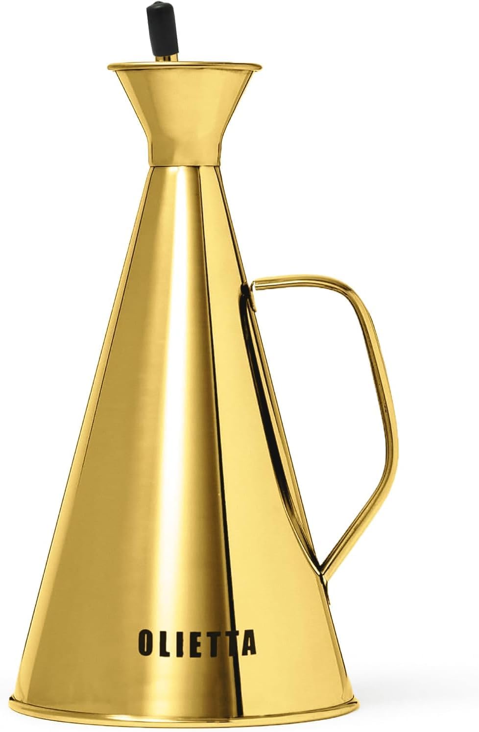 Olietta Oil Dispenser Gold Stainless Steel Non Drip Leak Proof No Mess Olive Oil & Vinegar Pourer & Kitchen Drizzler Bottle 750ML 0.75 Litre Great for Pouring & Drizzling Easy to Clean & Leakproof