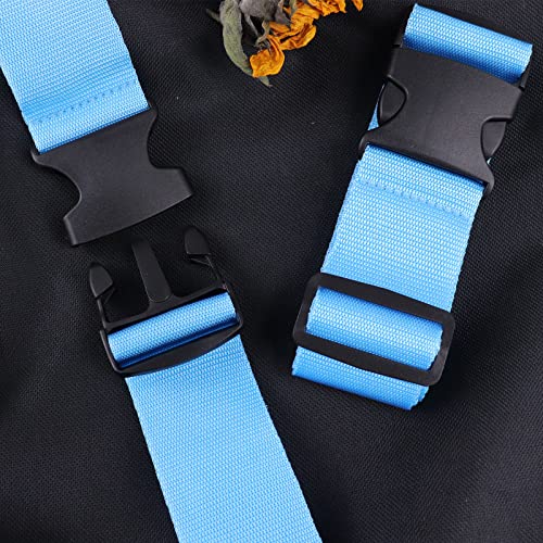 Luggage Suitcase Straps Set, Travel Accessories Thickened Luggage Belt with Quick Release Buckle, Adjustable Black Travel Luggage Straps for Suitcase Baggage (Blue, 2 PCS Set) - Image 4