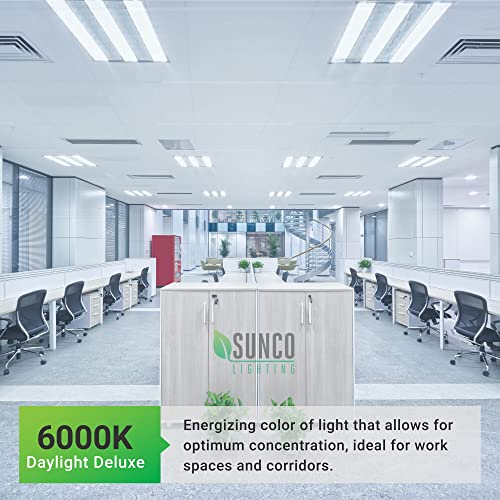 Sunco 50 Pack T8 Led 4Ft Tube Light Bulbs Ballast Bypass Fluorescent Replacement 6000K Daylight Deluxe 18W Frosted Cover Retrofit Single Ended Power (Sep) Commercial Grade – Ul #TOP4