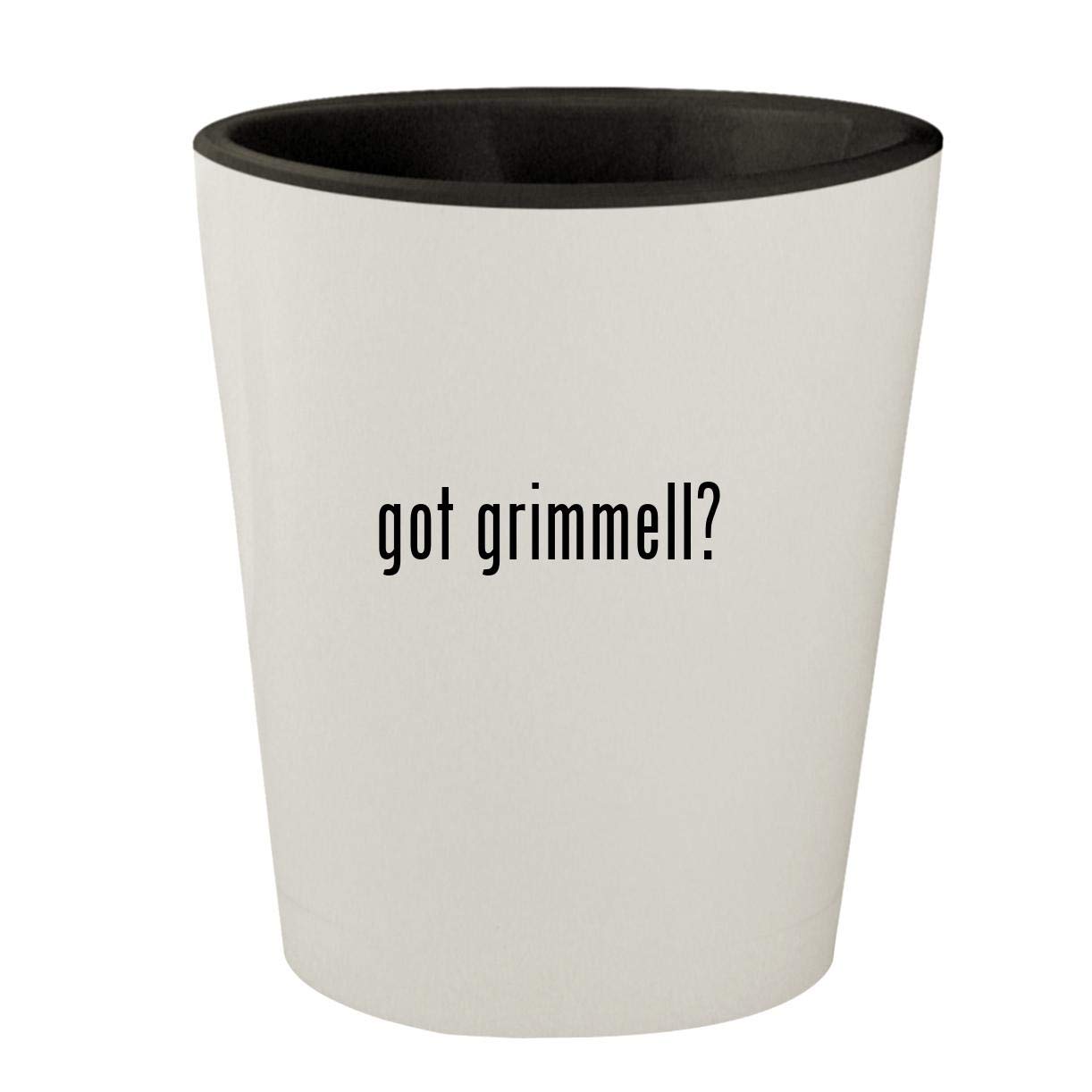 got grimmell? - White Outer & Black Inner Ceramic 1.5oz Shot Glass