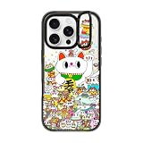 CASETiFY インパクト リングスタンド MagSafe対応 iPhone 16 Proケース [キックスタンド / 2mからの落下試験をクリア (MIL規格3倍相当) / ワイヤレス充電およびMagsafe対応] - Lucky Cat - クリア ブラック