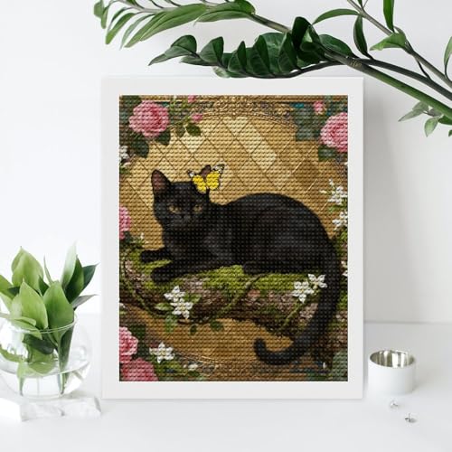 Peinture diamant chat 5D pour évacuer le stress et décorer votre maison
