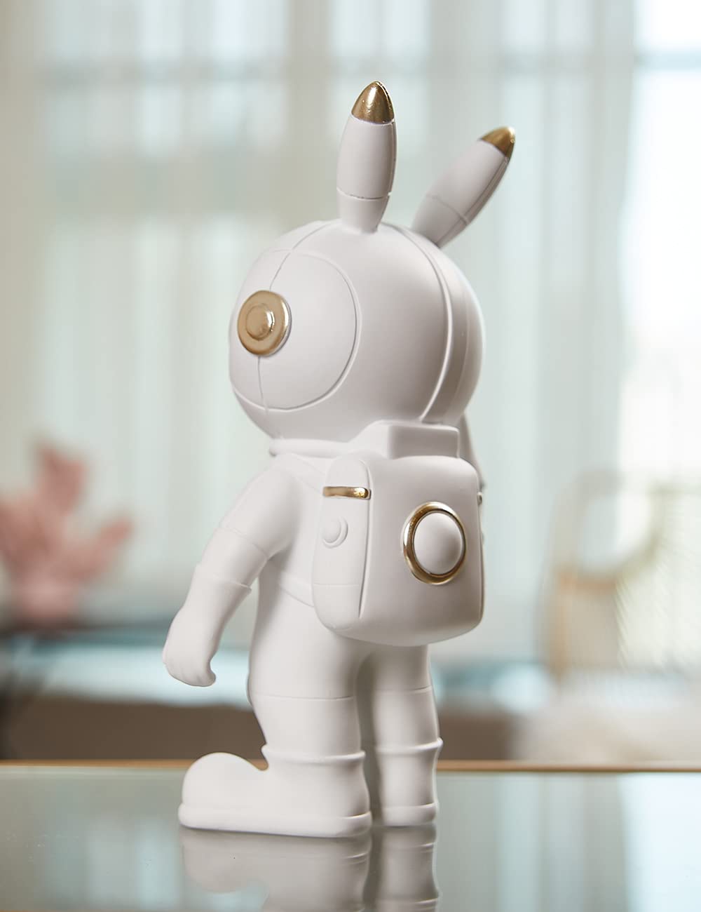 SEINHIJO Astronauta Statuetta Figurina Regali Moderna Statua Scultura Spaceman Decorazione Casa Soprammobili Ornamento Resina Arte 26cm
