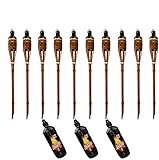 Die wiederverwendbaren Bambusfackeln sind Ideal für Camping, Gartenpartys, Hochzeiten und andere Outdoor Aktivitäten - Für jeden Anlass ist das Gartenfackel Set ein tolles Geschenk. Ölfackeln Bambus Design als Mitbringsel zu einem Besuch bei Freunden