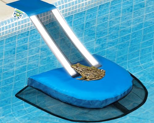 Image of Pro Pool Animal Critter Escape Ramp Frog Saver Pads Ladder For Swimming Pools Lily Pad For Frogs Float Life Saving Wildlife Duck Duckling Creature Rescue Bridge Log Maintenance Kits Accessories Device