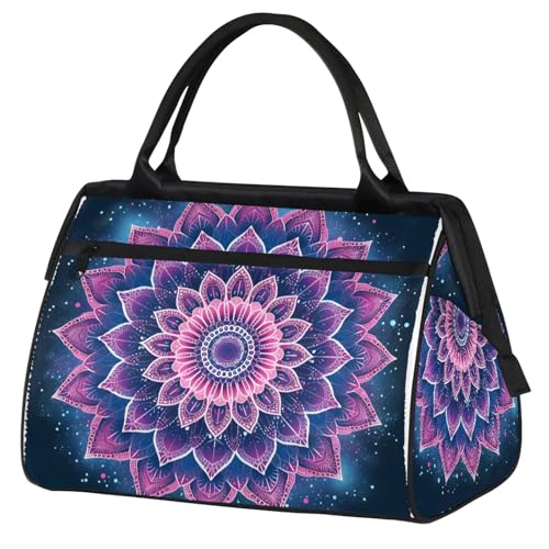 Overnight Weekender Bag for Women Men Ethnic Mandala Complex Waterproof Carry On Travel Duffel Bags with Zipper Lightweight Sports Gym Bag Luggage Workout Handle Bags for Traveling Yoga Camping