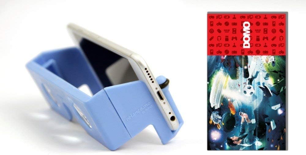 DOMO nHance VRF1 VR Headset for Android Mobile Phones & Universal Virtual Reality 3D and Video for Smart Phones Upto 6.5" inch Screen - Inspired by DIY Google Cardboard Blue (Blue)