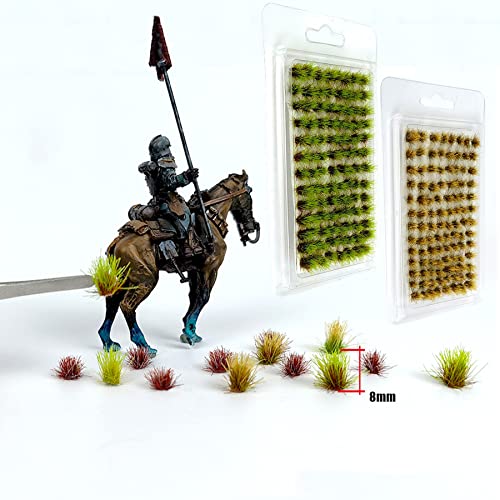 Woohome 208 PCS Static Grass Tuft Model Grass Tufts Terrain Model Kit Resin Static Scenery Model, Artificial Grass for Train Landscape Railway Artificial Grass Modeling - Image 3