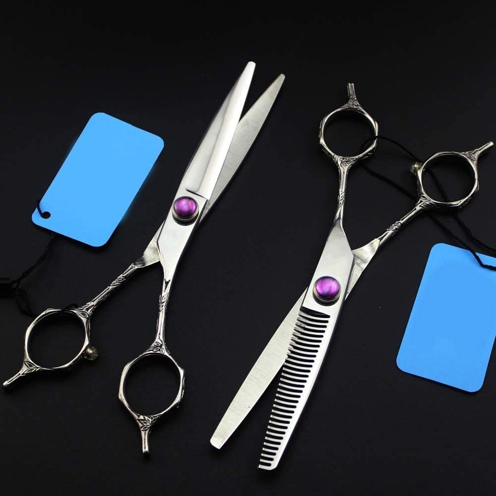Kit di cesoie per la casa per uomini e donne Kit di forbici da parrucchiere per animali domestici Set di cesoie per taglio capelli in acciaio inossidabile Forbici texturizzanti per assottigliare Forbi