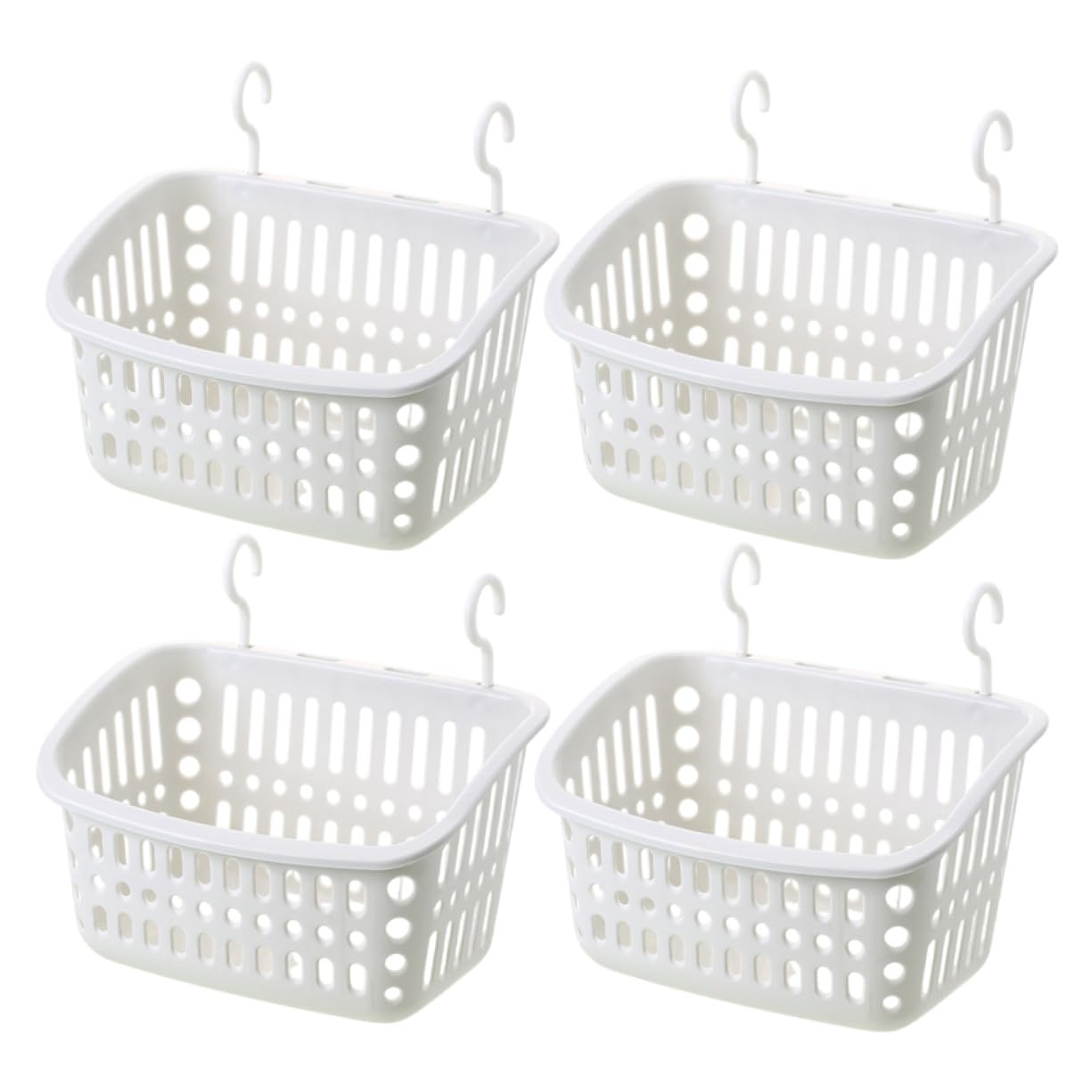 GALPADA 4 Pezzi Amaca per Piccoli Animali con Ganci Cesta Sospesa Organizzatore per Criceti Furetti Cincillà e Porcellini d Accessorio Gabbia Leggero e Facile da Pulire Bianco-grigio