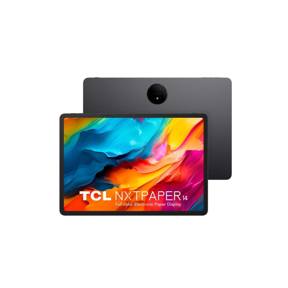 TCL NXTPAPER 14 - Tablet Wi-Fi Display NXTPAPER da 14 pollici 16GB RAM (8GB+8GB Ram expansion) 256GB ROM Batteria 10000mAh con fast charging 33W - Caricabatterie incluso, Grigio