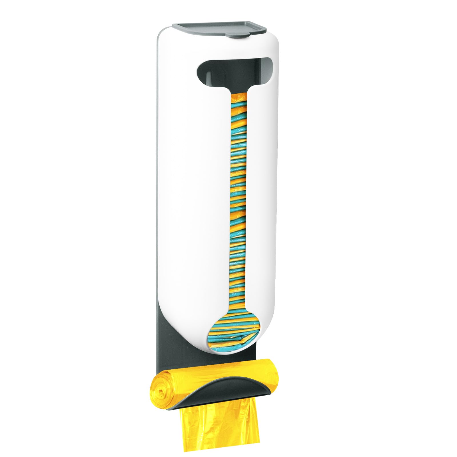 Obsoorth Multi-Purpose Plastic Bag Holder Lightweight Adhesive Large Capacity Easy-Access Opening Space-Saving Grocery Bag Holder, Durable Wall Mount