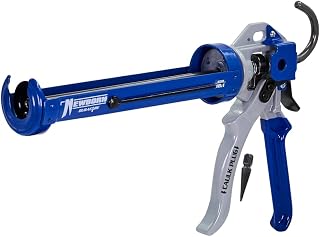 Newborn 250 Super Smooth Rod Caulking Gun - 18:1 Thrust Ratio, Revolving Barrel, Professional High-Thrust for Heavy Sealants