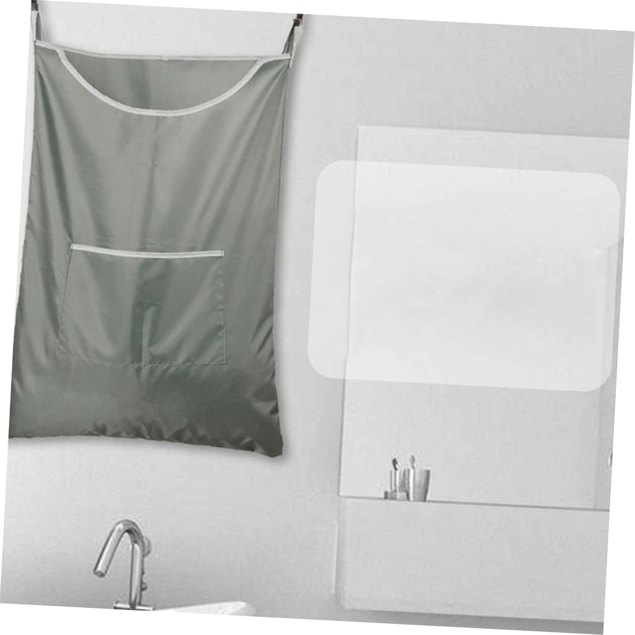 IMIKEYA 2pezzi Borsa Per Biancheria Sporca Grigio Sacchetto Pratico Per Riporre Abbigliamento e Accessori Bagno Design Semplice e Maniglie Comode Per Facile Trasporto