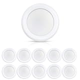 ECOELER 10Pack 6" Dimmable LED Disk Light&comma; 16&period;5W 5000K Daylight 1000Lm&comma; Dimmable Recessed Surface Mount Lighting Fixture Installs into J-Box or Recessed Can&comma; ETL & FCC Listed