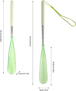 Calzascarpe Telescopico Retrattile, Lunghezza 35-75 Cm, In Acciaio E ABS - Per Anziani, Donne Incinte, Comodo E Portatile