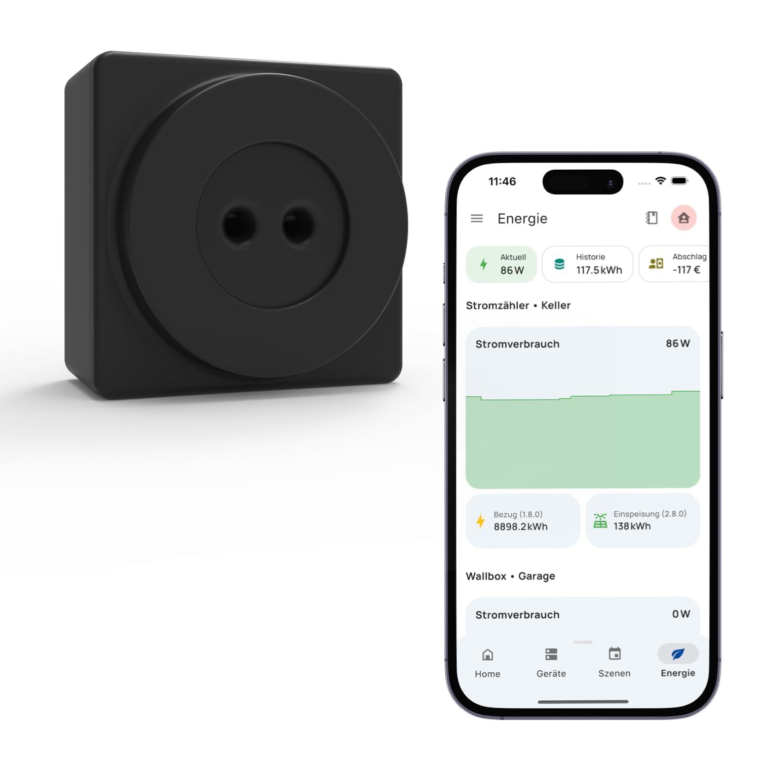everHome EcoTracker IR - Stromzähler EHZ auslesen - Lesekopf Smartmeter - inkl. App