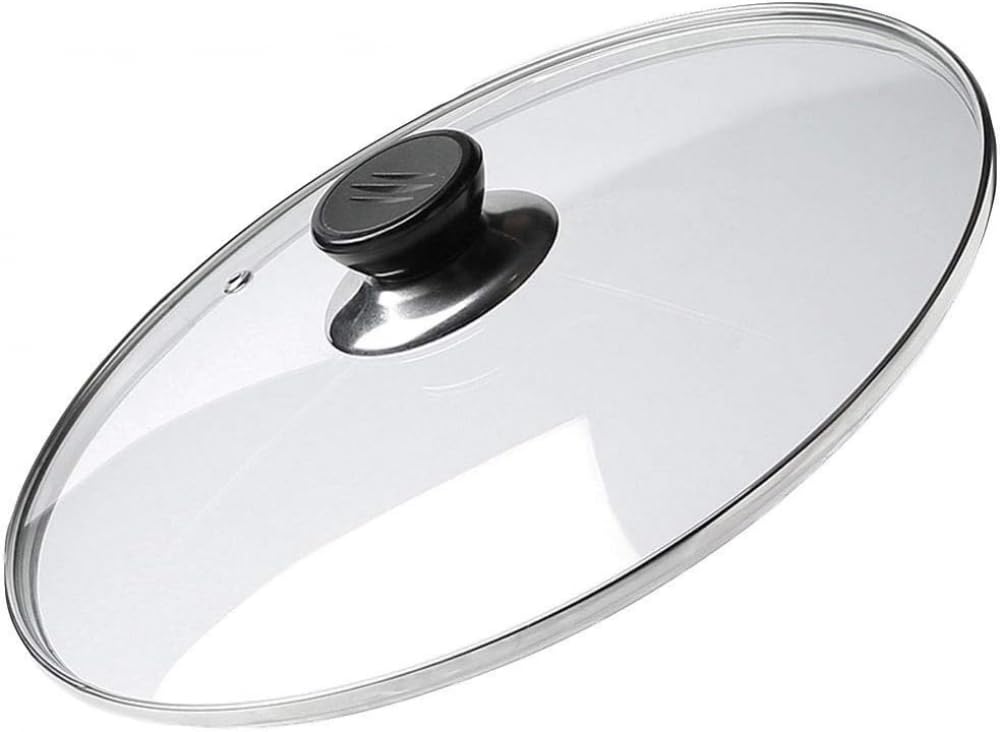 Couvercle de poêle en verre trempé - Couvercle de poêle à frire - Couvercle de poêle à vapeur - Couvercle de rechange transparent - 36 cm