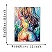 Sexy Colorful Nude Canvas Wall Art Erotic Female Naked Figure Posters Abstract Woman Body Painting Print Artwork Wall Decor for Hotel Bathroom Apartment Bedroom Bar Decoration Ready to Hang 12x16inch