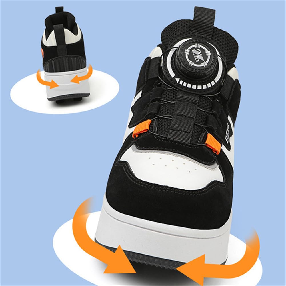 ENEN Chaussure à Roulette Fille, Basket Roulette Enfant, Roller Roues Déformable Adolescents Intérieur Extérieur