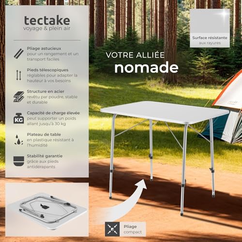 Table de camping pliante extérieur pour vos repas de vacances