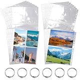 RoyalChic Pochettes photo A4, pages de recharge pour album photo, 180 | Lot de 30 pochettes transparentes avec compartiments de 6/8' pour classeur à anneaux A4 2/3/4, en PP, pour photos