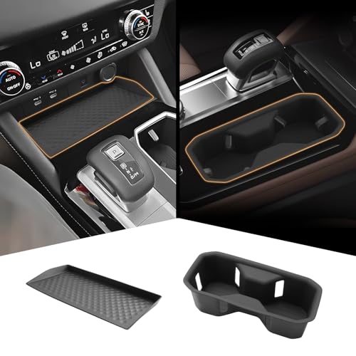 Image of CDEFG 2PCS for 2025 2026 Mitsubishi Outlander Center Console Cup Holder Organizer Insert TPE & Center Console Wireless Charing Pad Silicone Mat Accessories-FIT Fuel-Powered