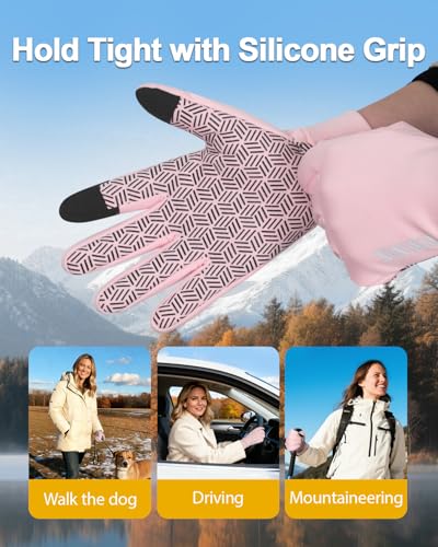 RIGWARL Winter Gloves Men Women for Cold Weather, Pink, XS - image 5