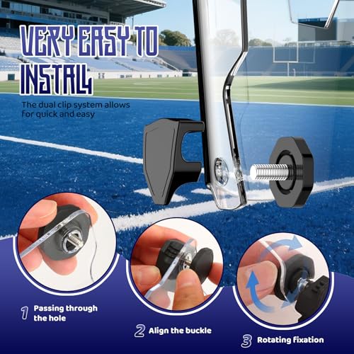 Image of 2 Pack Football Helmet Visors, Clear and Black | Clear and black visor set with two hardware kits for game and practice rotation