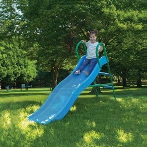 GSD Childrens 2 Metre Slide Strong Safe Converts To Water Slide Suitable For Ages 3+ Guaranteed For 2 Years, Blue, 200cm long x 40cm wide
