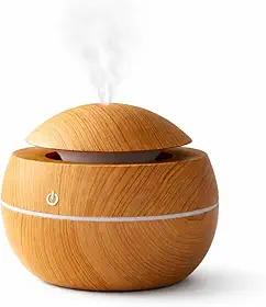 Umidificador De Ar Ultrassônico 130ml Com Difusor De Aromas, LED Colorido, Silencioso, Compacto E Portátil Para Ambientes - Linha Premium