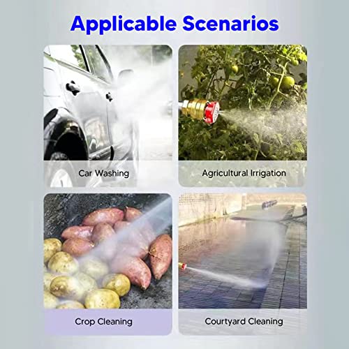 Snoerloze Hogedrukreiniger, 90 Bar Draagbare Draagbare Hogedrukreiniger, Draadloze Hogedrukreiniger met 2 Sproeiers, 1200 MAh Batterij, voor Auto, Hek, Vloerreiniging en Bewatering - Afbeelding 5