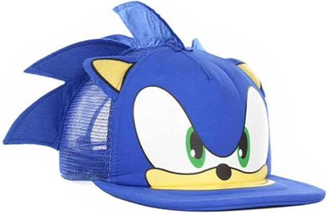 Bonamana Sonic Hat Starry Galaxy Sky Baseball Cap Cartoon Adjustable Foldable Hip-hop Cap Dance Hat Cosplay Summer Running Cap for Boys & Girls