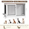 FirFurd Dog Crate Furniture Dog Cage for Large Breeds Wooden Puppy Kennel with Sliding Doors & 2 Bowls Heavy Duty Pet House Indoor Sideboard Cabinet White+Brown 120x90x60cm