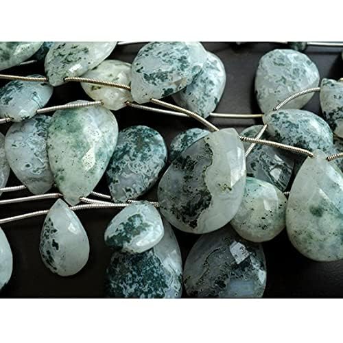 Agate mousse briolettes d'exception pour création de bijoux haute joaillerie