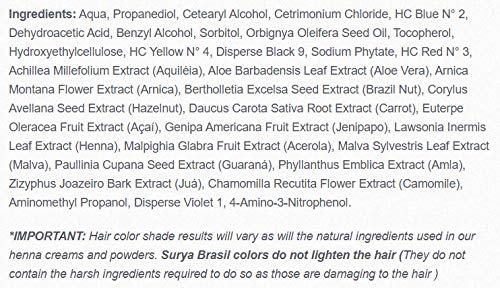 Surya Henna marrom escuro creme 65 g (pacote com 4)
