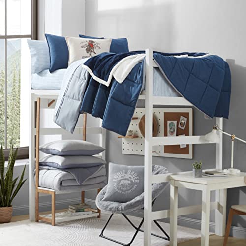 Eddie Bauer - Full Sheets, Cotton Percale Bedding Set, Crisp & Cool Home Decor, Dorm Room Essentials (Ticking Stripe Light Blue, Full) by Eddie Bauer - Image 7