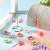 Craftdady 15Pcs Lily Flower Beads Spring Floral Dyed Synthetic Coral Beads Colorful Flower Spacer Loose Bead for Jewelry Making Charms Pendants Necklaces Supplies DIY Crafts, 3 Colors #1