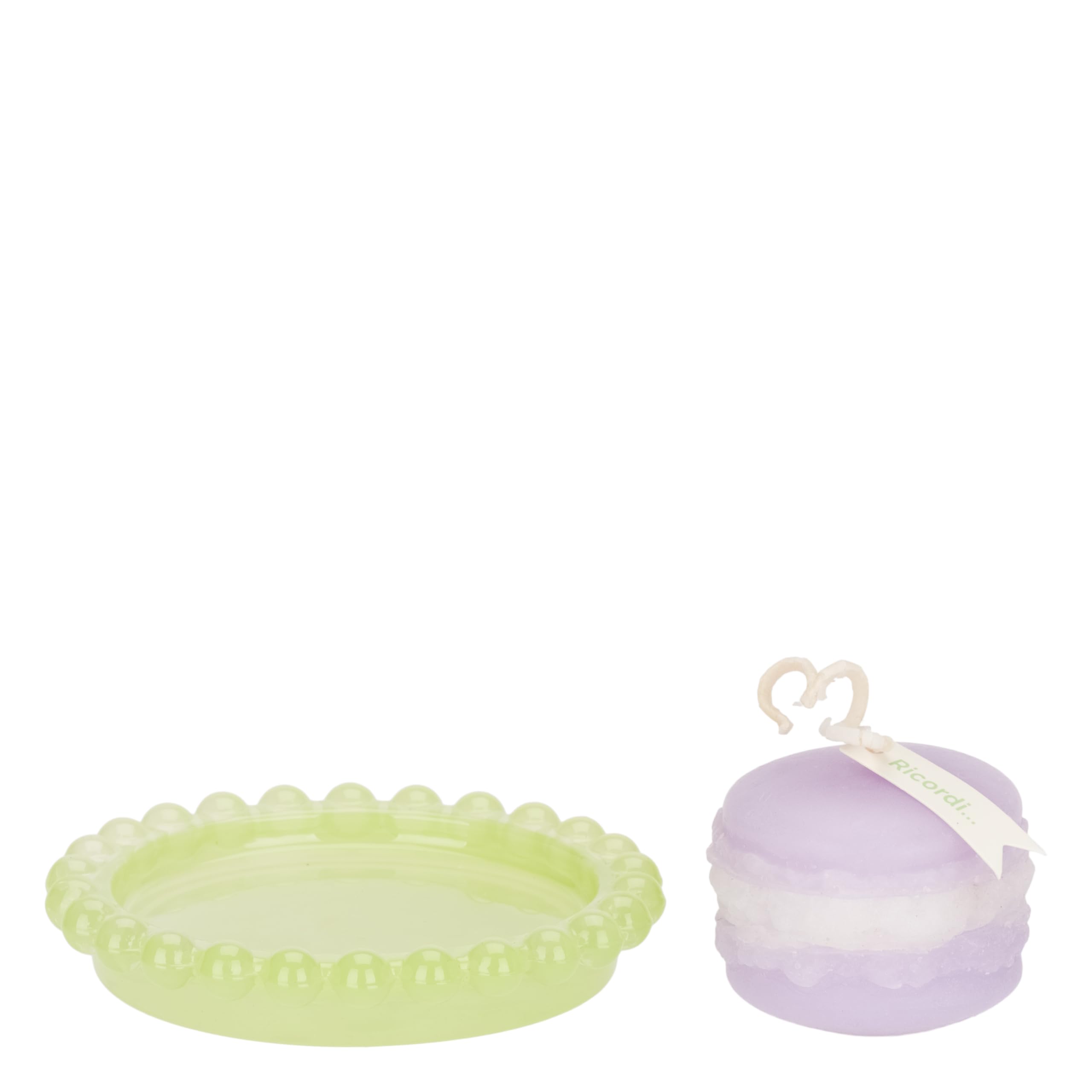 THUN - Candela macaron cloche viola - Vetro, paraffina, essenza, stoppino: 100% cotone., 10 * 9cm