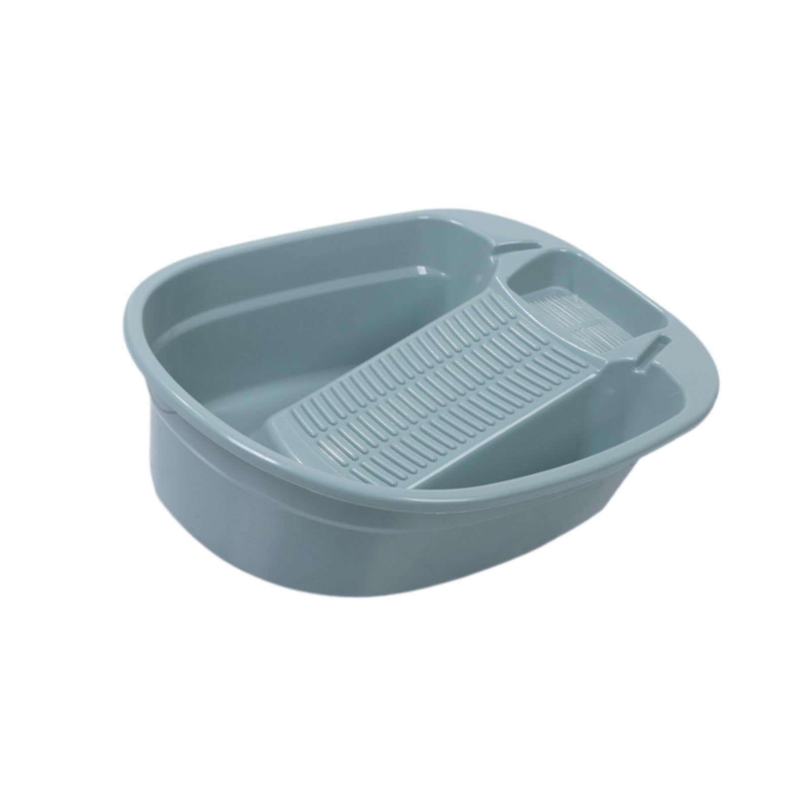 PIXZCSA Mini Hand Washboard With Laundry Basin Cleaning Baby Clothes Providing Ample Space And Easy Laundry Bucket Is Made Of PP And Is Designed To Withstand Regular While, turquoise, 41x32.5x15cm