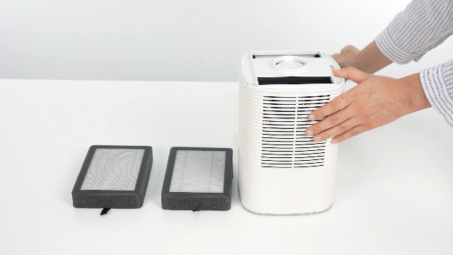 Image of 4 Pack LV-H128 Replacement Filter Compatible with LEVOIT LV-H128 / PUURVSAS (HM669A) / ROVACS (RV60) Air Purifiers, Middle Layer, Activated Carbon Layer and Pre-Filter