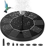 Solar Bird Bath Fountain Pump, 2.5W Upgrade Solar Water Fountain for Bird Bath with 6 Nozzles, 7' Solar Powered Water Fountain Pump for Bird Bath, Garden, Pond, Pool, Outdoor