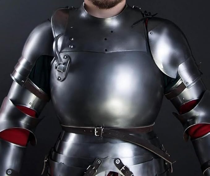Battle-Ready Medieval Chaste Plate Armor Suit – SCA/LARP Half Body Cruiser