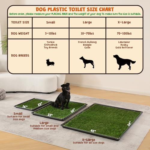 Hq4Us 4Legs A-H-LLB Hq4Us Dog Grass Pad With Tray Large 34 Inch×23 Inch Dog Litter Box Toilet thumb #3