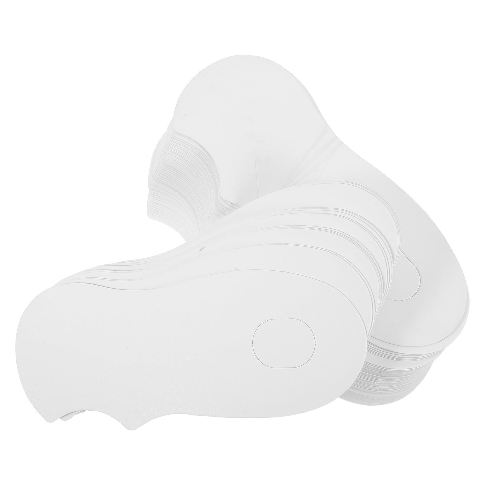 100pcs White Curved Sock Display Cards for Low-Cut Socks