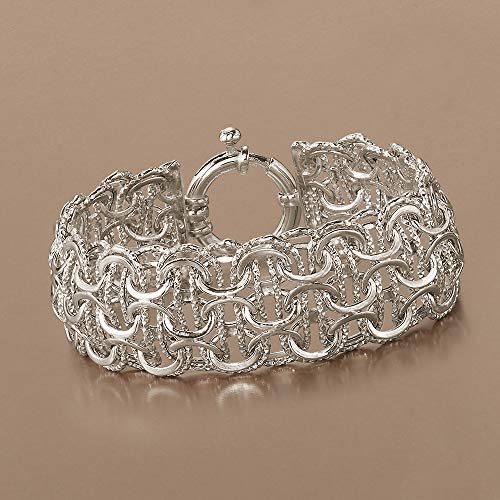 Ross-Simons Sterling Silver Multi-Circle Link Bracelet. 7 Inches #TOP4