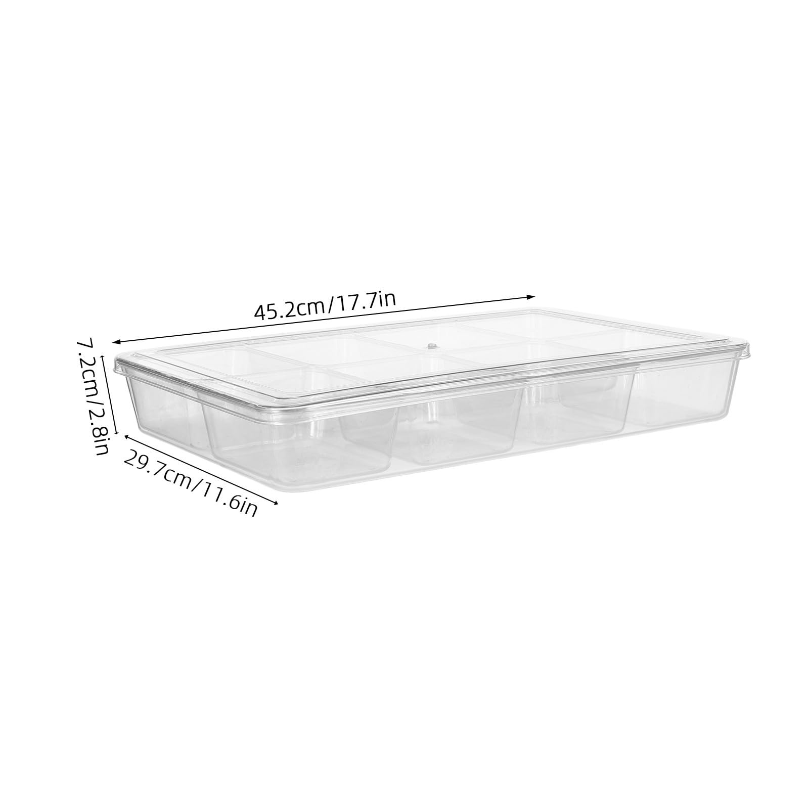 8 Stück Transparente Gewürzbox aus PC mit Deckel und Löffel 8 Fächer Gewürzbehälter für Salz und Gewürzpulver für Picknicktische und Hot Pot